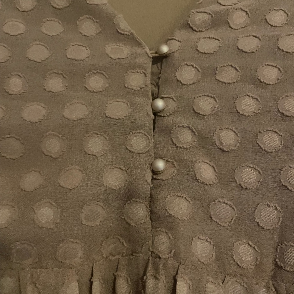 Bella Ella Boutique Brown Dress Size Medium Time After Time Midi Dress - Dots - Picture 5 of 12